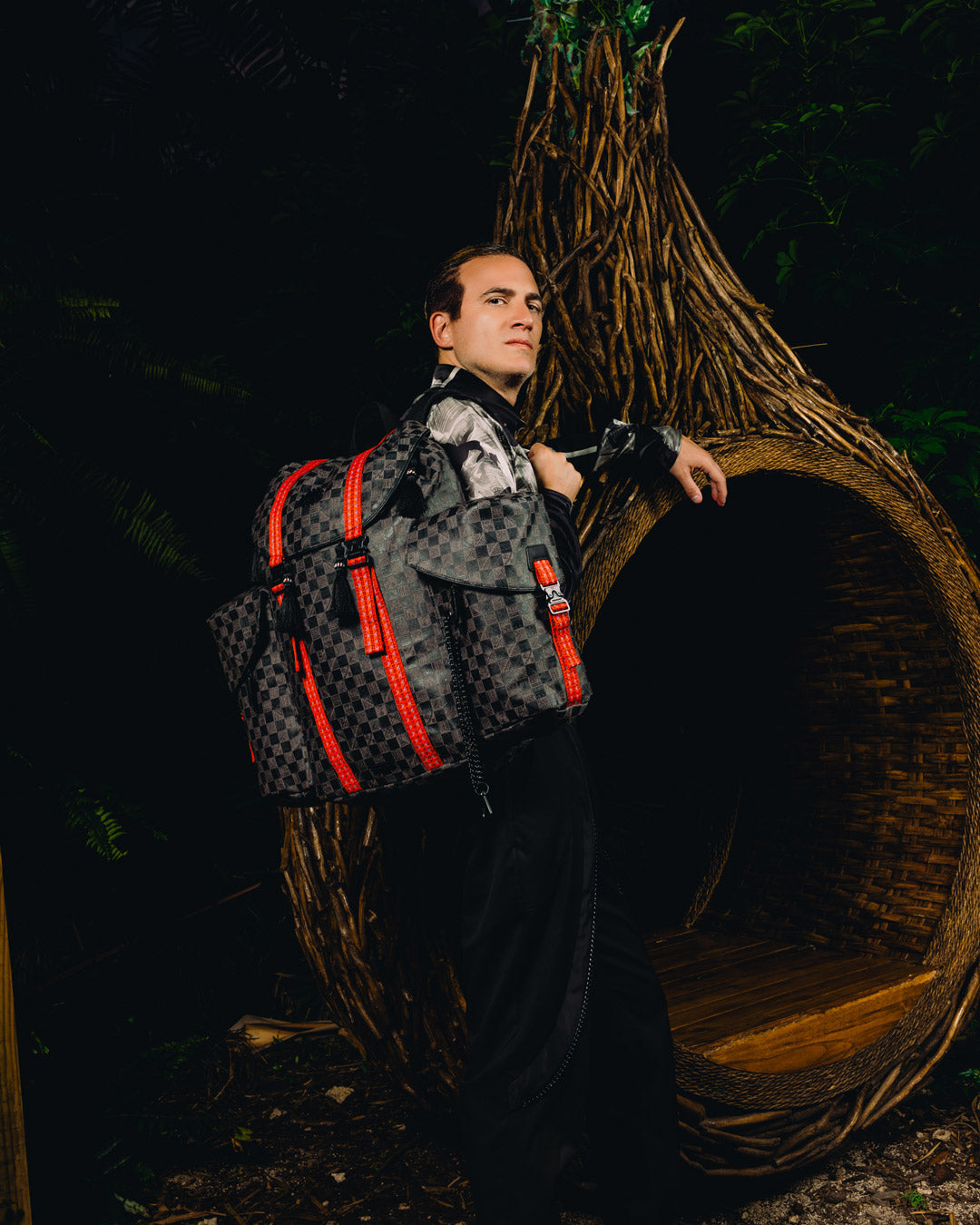 SPRAYGROUND A.I. African Intelligence Midnight Magic Backpack - Sandflower Collab — product image 2