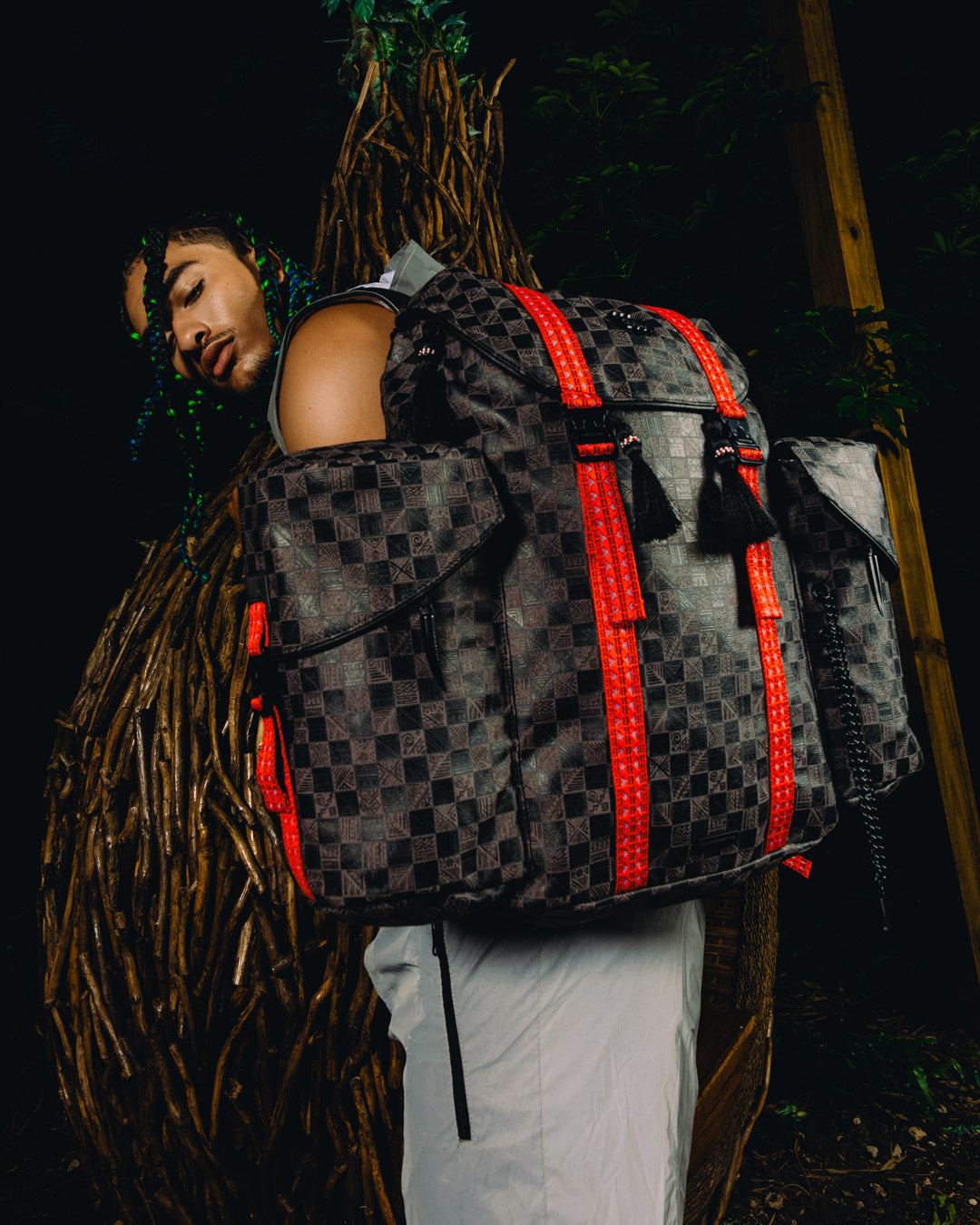 SPRAYGROUND A.I. African Intelligence Midnight Magic Backpack - Sandflower Collab — product image 4