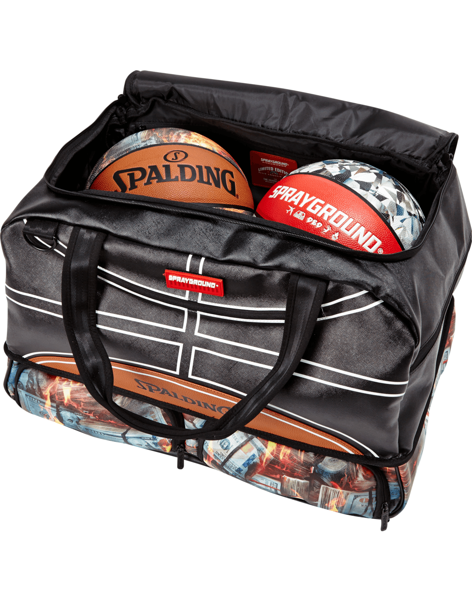 SPRAYGROUND Spalding X SPRAYGROUND Fire Money Sneaker Duffel — product image 2