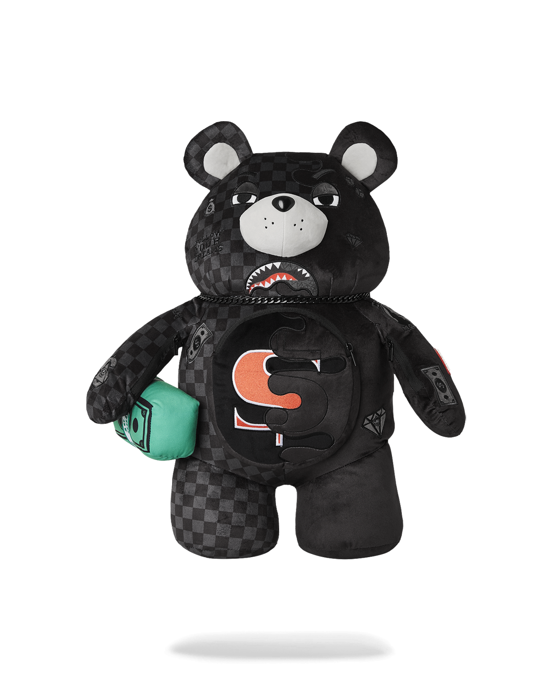 SPRAYGROUND Speed Shark Side Swipe Moneybear Teddy Bear Backpack — product image 1