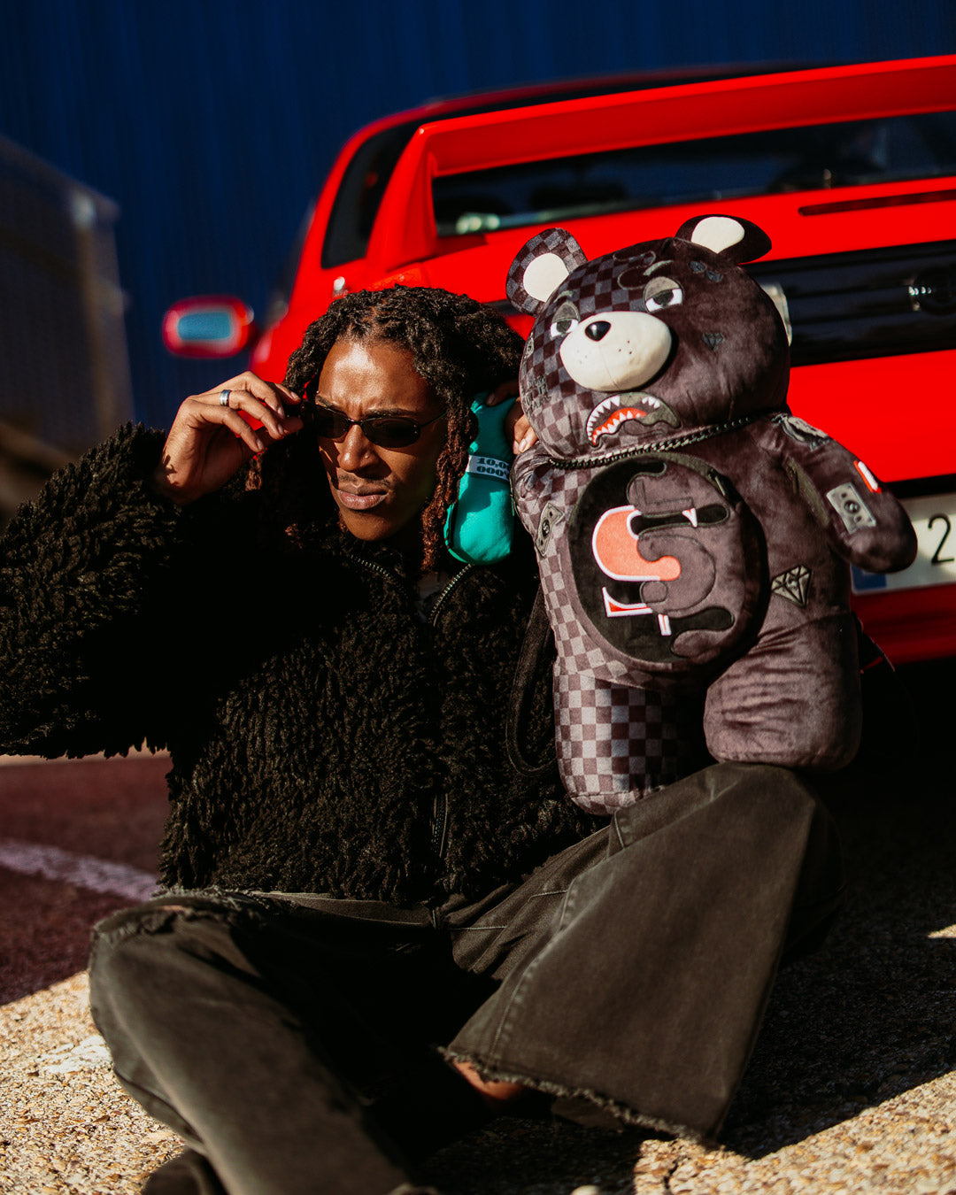 SPRAYGROUND Speed Shark Side Swipe Moneybear Teddy Bear Backpack — product image 2