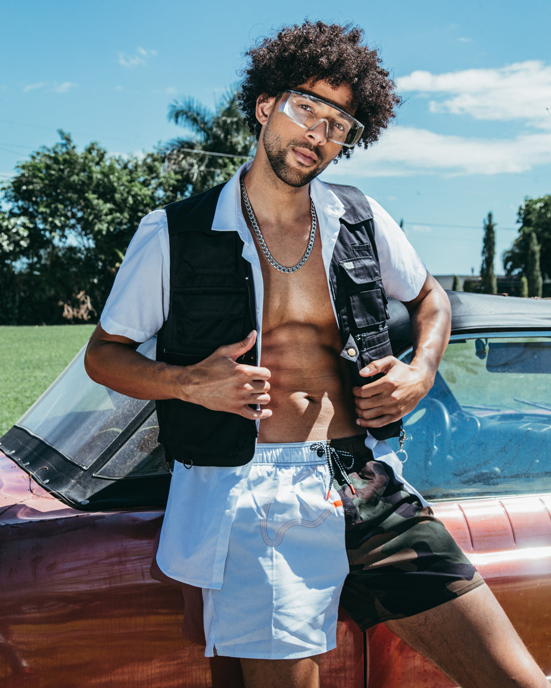 SPRAYGROUND Split Bite Camo Shoto Swim Trunks — product image 3