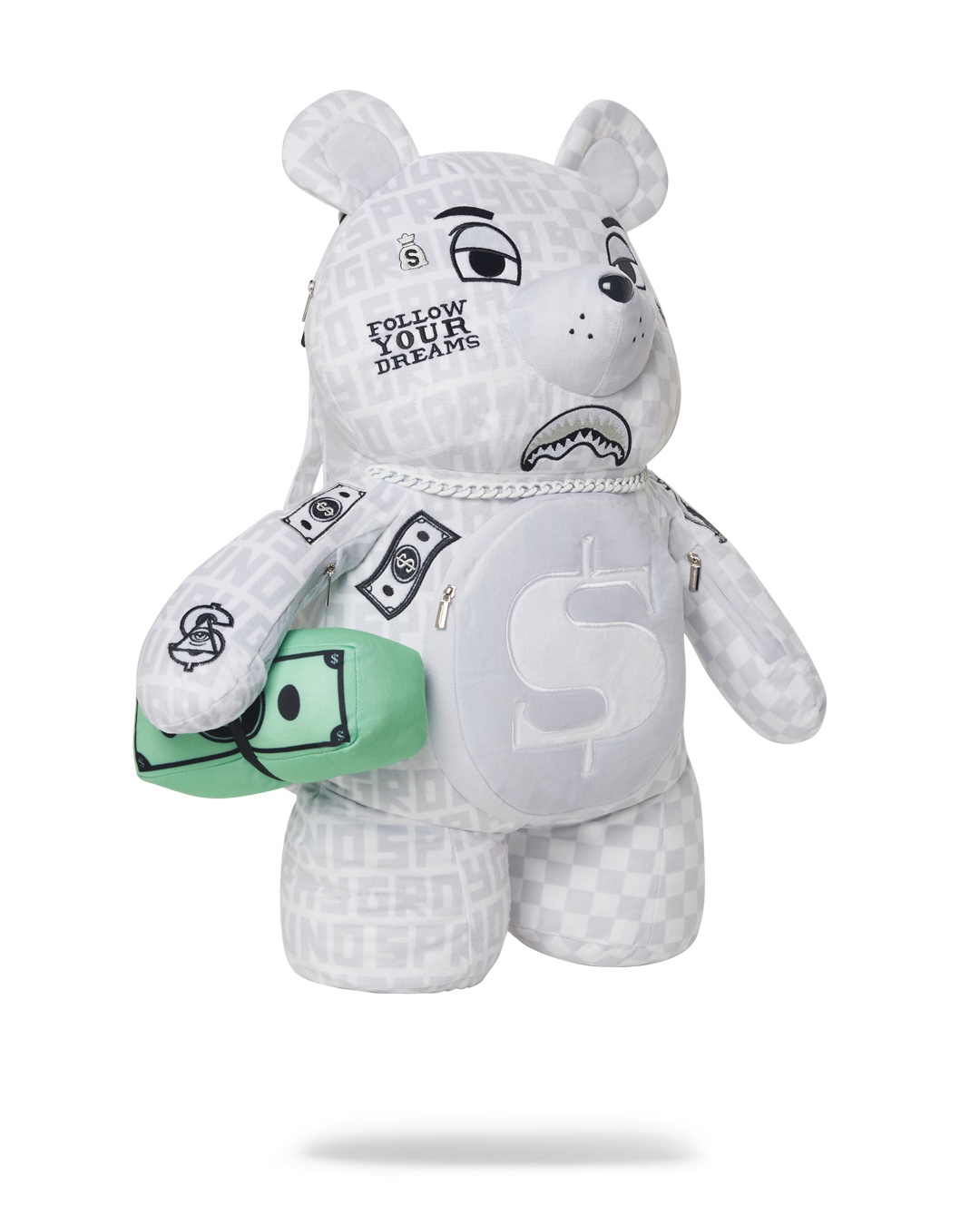 SPRAYGROUND Split The Check (Pearl) Moneybear Teddybear Backpack — product image 3