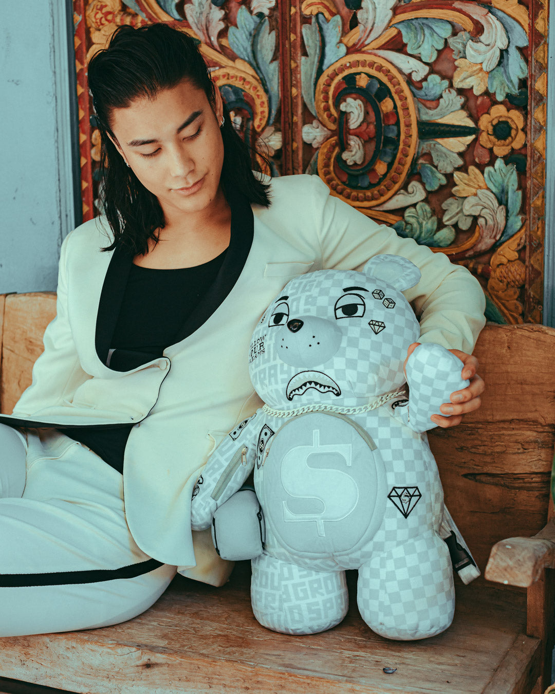 SPRAYGROUND Split The Check (Pearl) Moneybear Teddybear Backpack — product image 4
