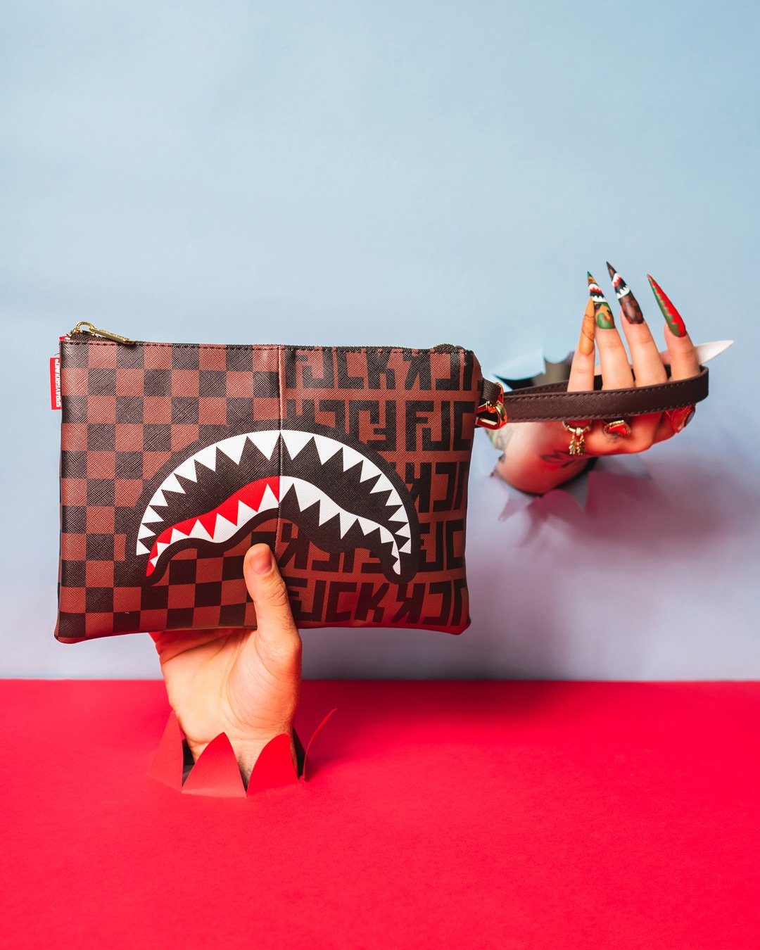SPRAYGROUND Split The Check Crossover Clutch — product image 3