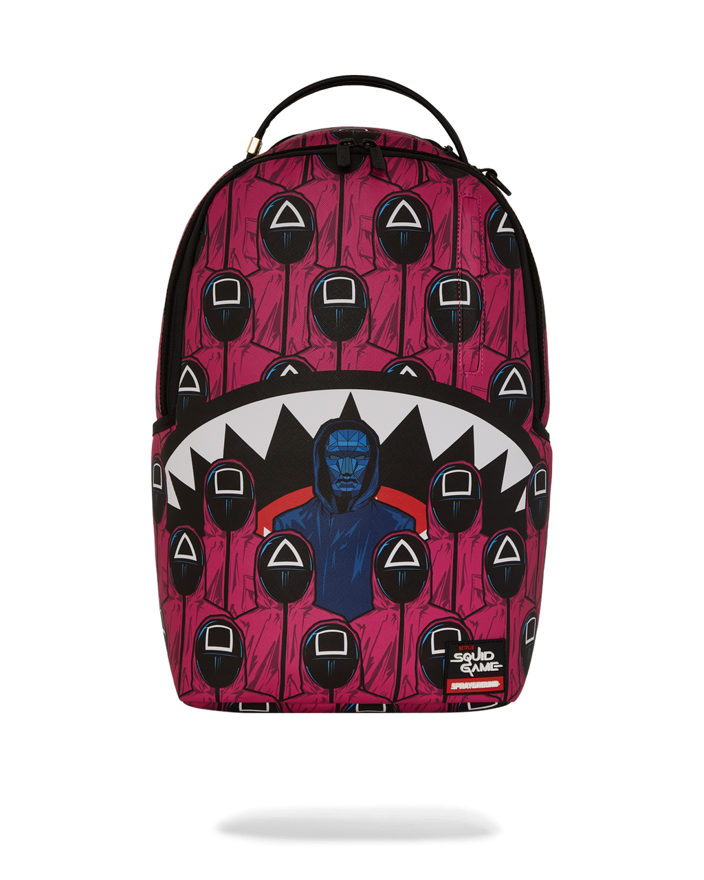 SPRAYGROUND Squid Game Collab Front Man & Pink Guard Sharks Backpack — product image 1