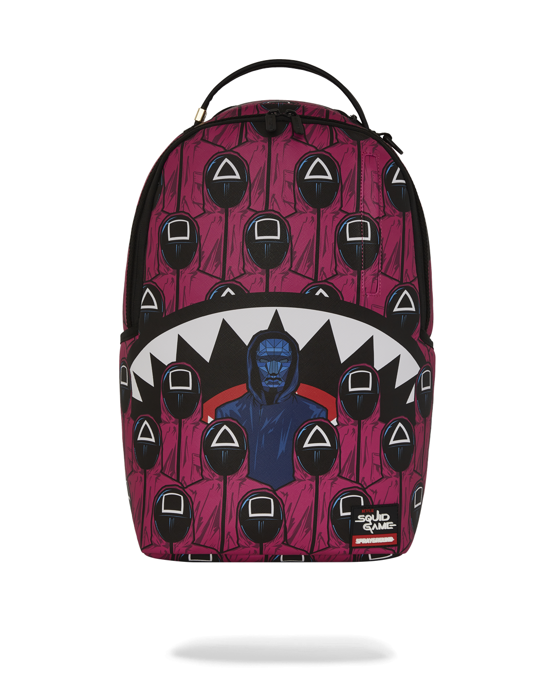 SPRAYGROUND Squid Game Collab Front Man & Pink Guard Sharks Backpack — product image 1