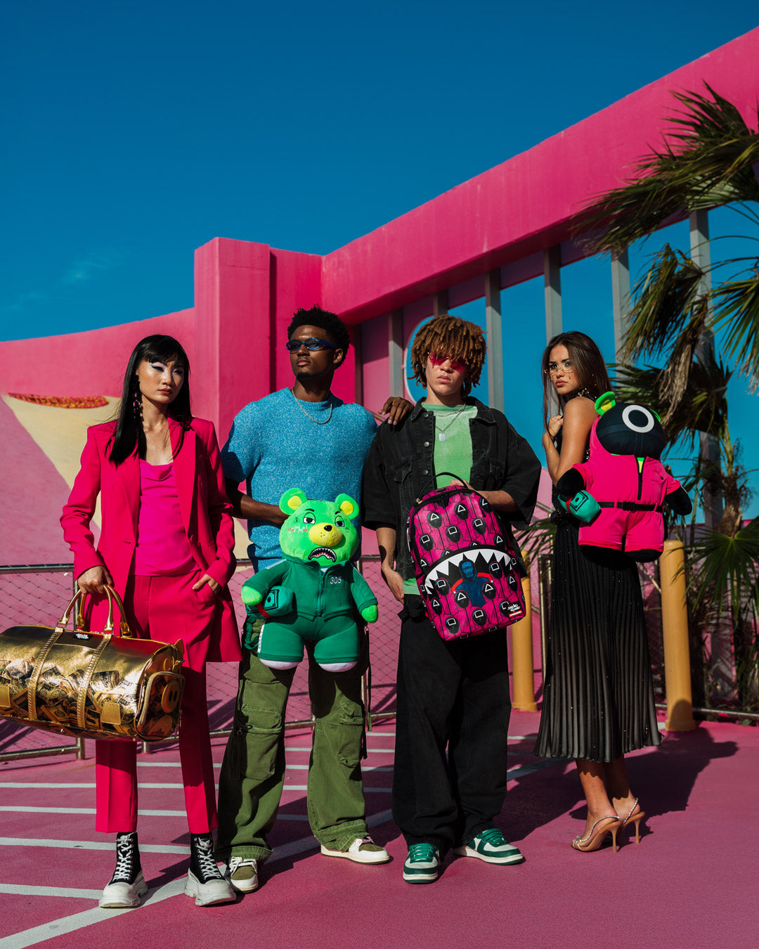 SPRAYGROUND Squid Game Collab Front Man & Pink Guard Sharks Backpack — product image 10
