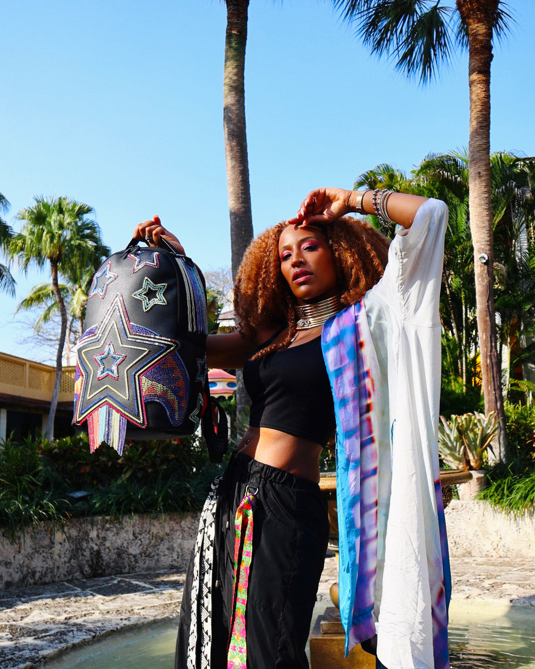 SPRAYGROUND Star Racer A.I.7 Sandflower Collab Beaded Backpack — product image 6