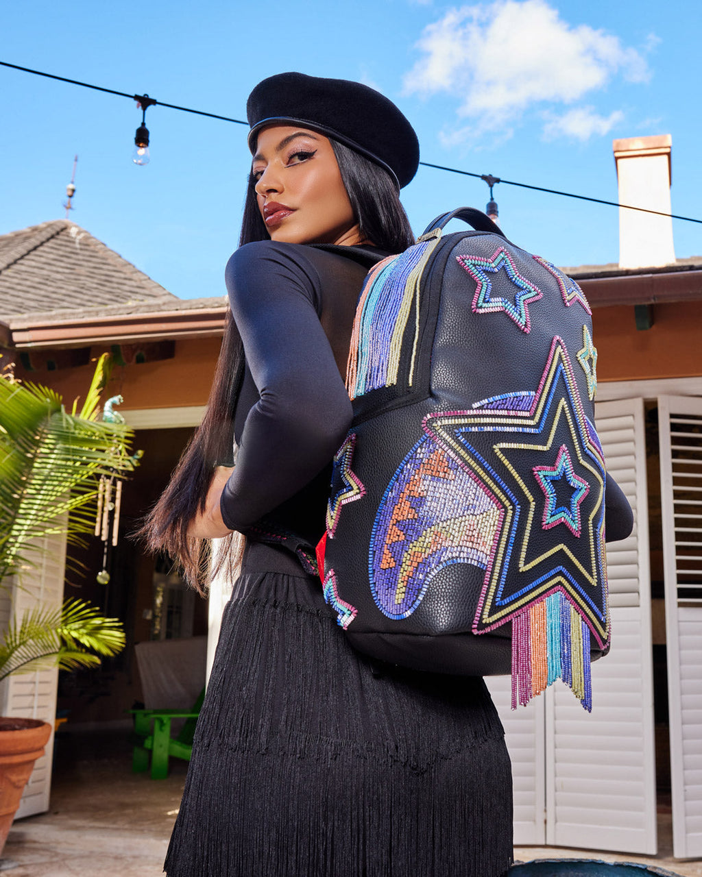 SPRAYGROUND Star Racer A.I.7 Sandflower Collab Beaded Backpack — product image 12