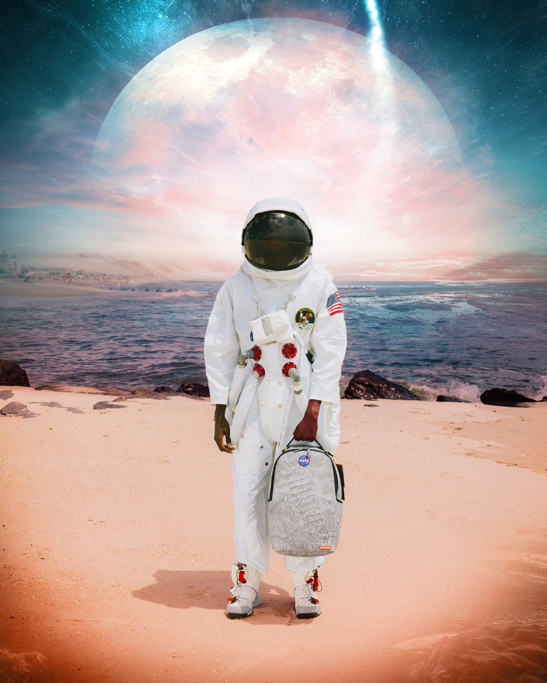 SPRAYGROUND Step Into The Future - NASA Collab Moon Shark 3D Molded Backpack — product image 2
