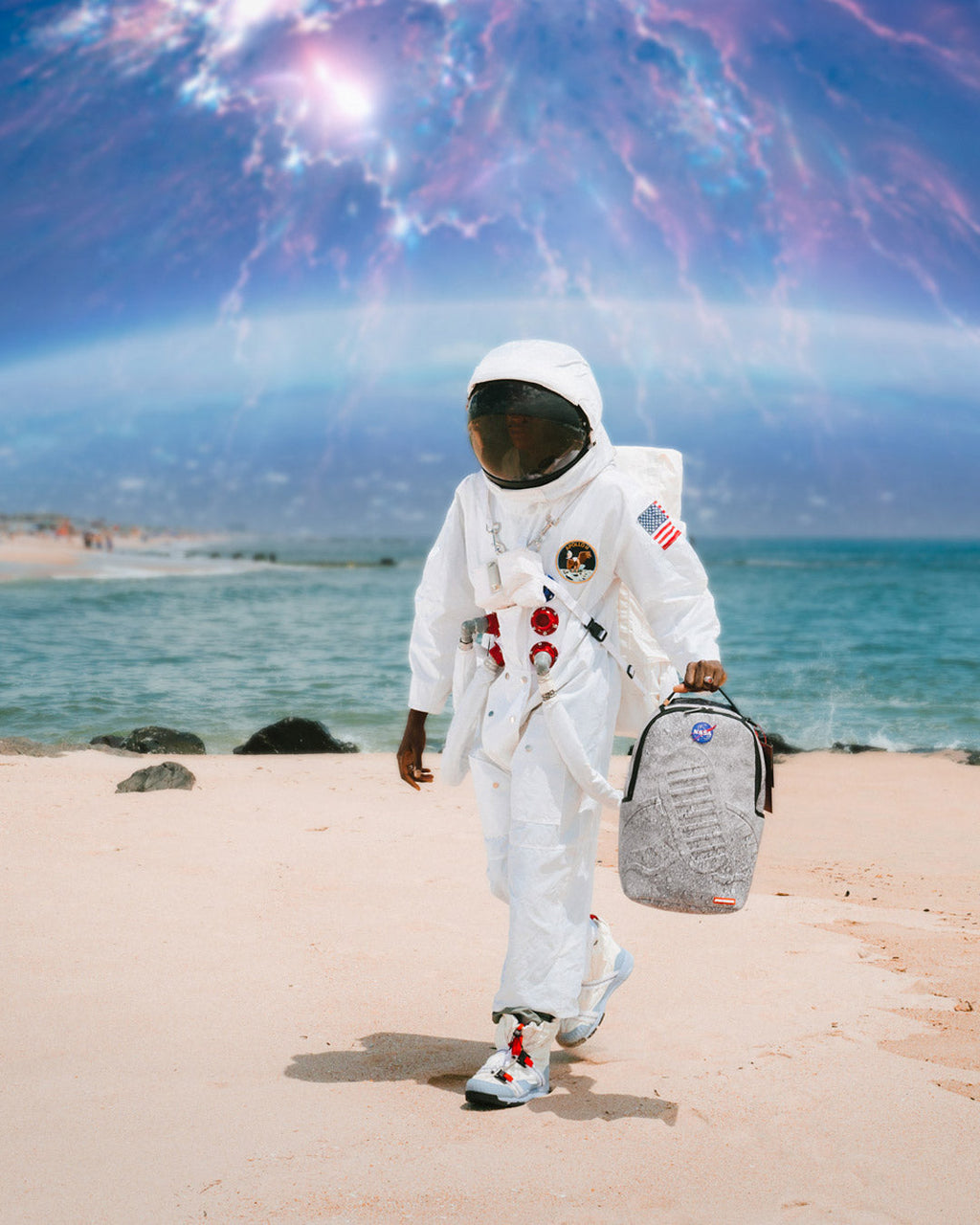 SPRAYGROUND Step Into The Future - NASA Collab Moon Shark 3D Molded Backpack — product image 4