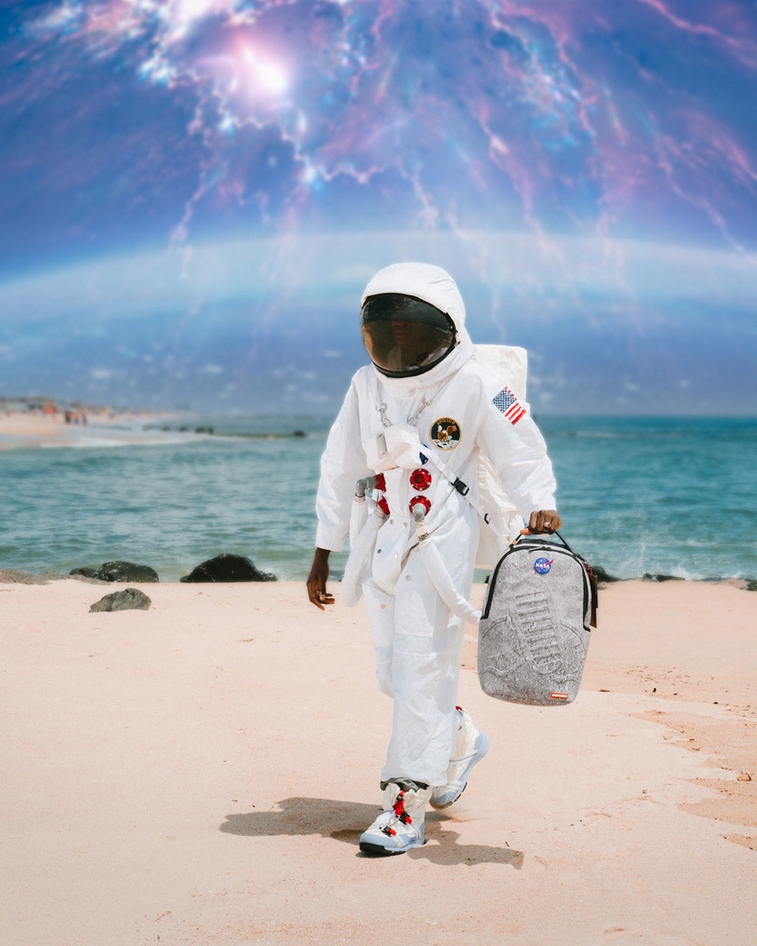 SPRAYGROUND Step Into The Future - NASA Collab Moon Shark 3D Molded Backpack — product image 4